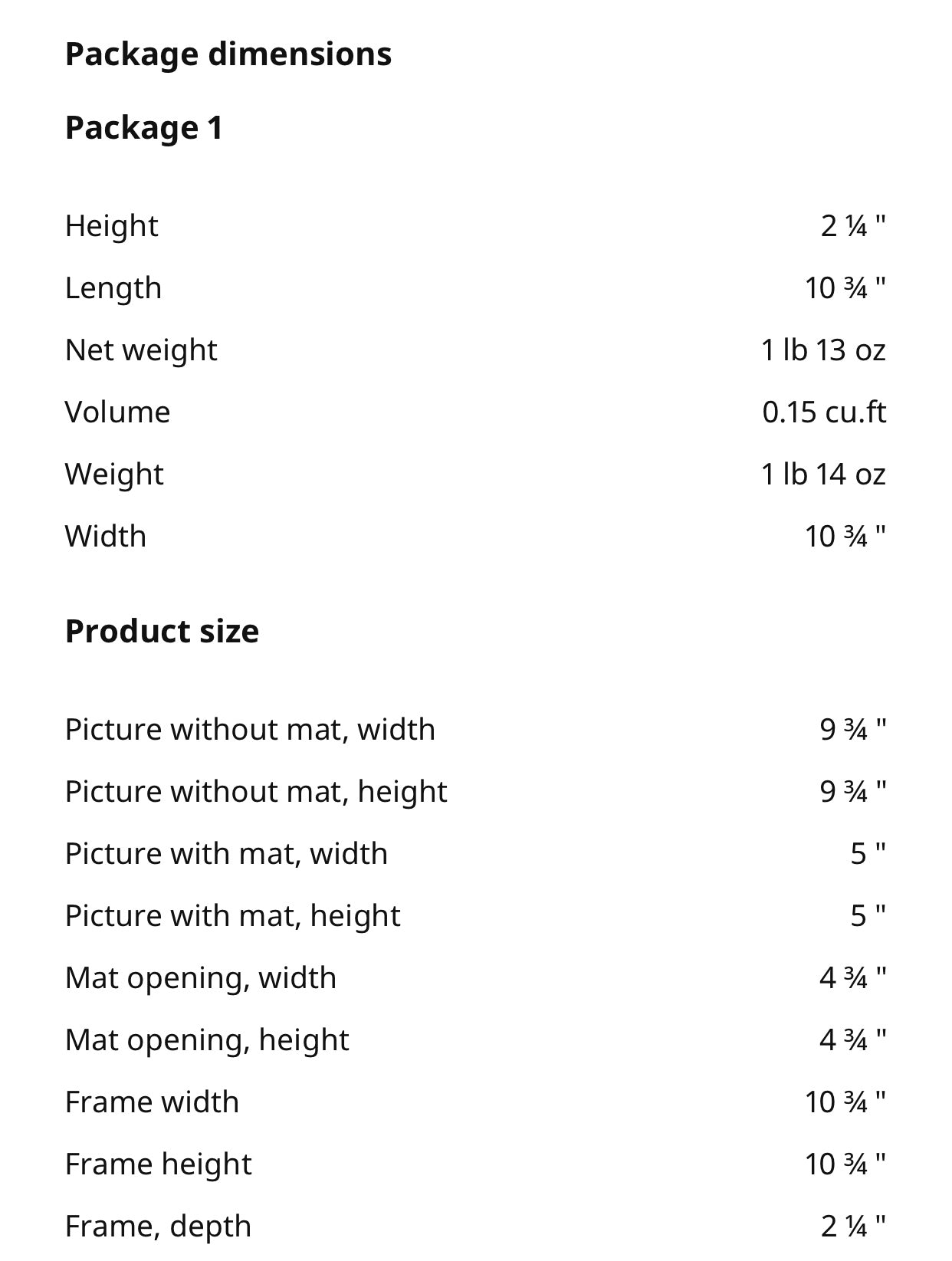 IKEA Sm Specs